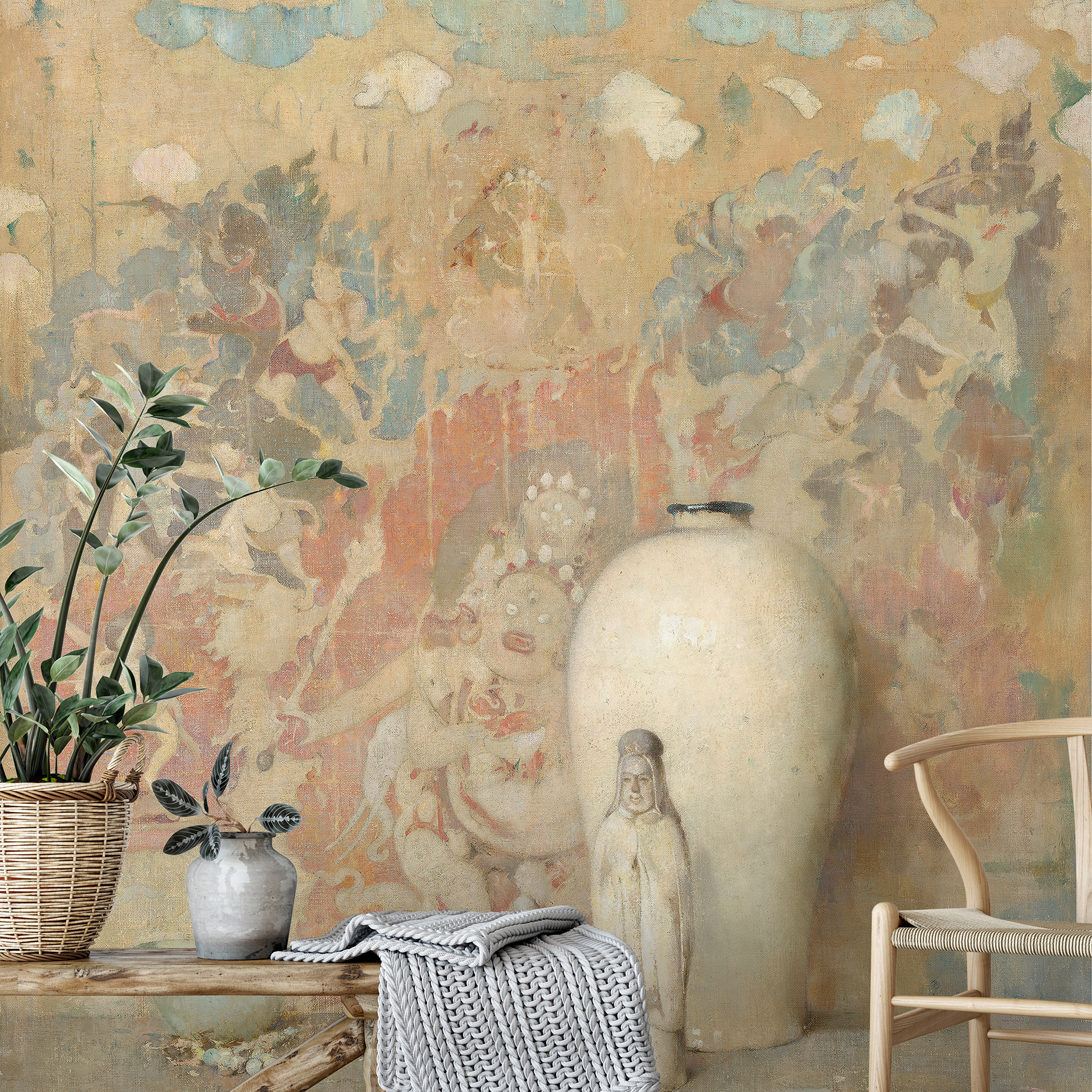 Die imposanten Wandbilder mit haptischen Elementen, hüllen nicht nur ihre Lebensräume in neuen Glanz sondern auch ihr persönliches Raumgefühl in 270 x 210cm