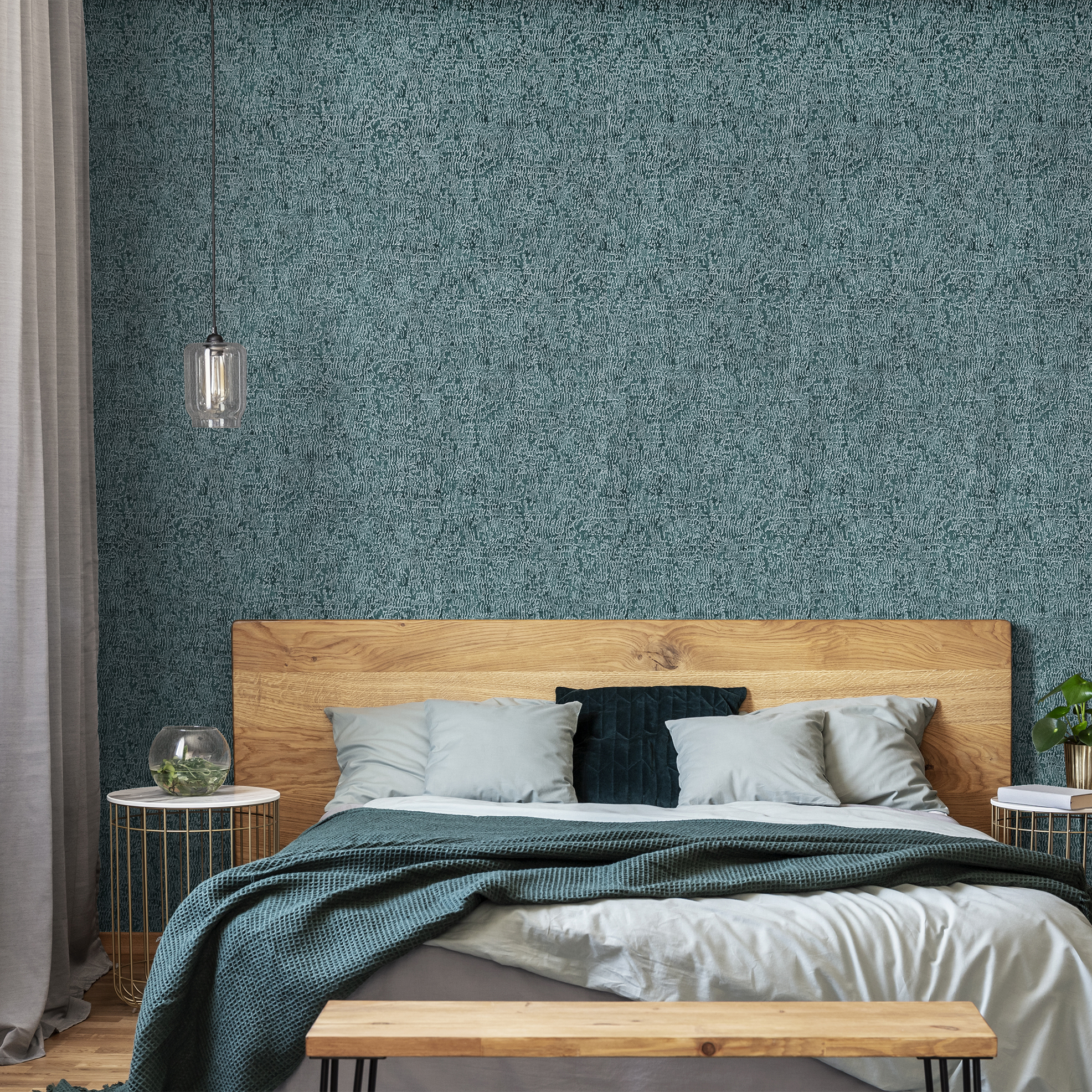 Ideal für alle Schlafräume erzeugt diese Tapete aus dem Hause Hohenberger, für ein gesundes Wohngefühl durch den Verzicht auf PVC und durch ökologische Produktion